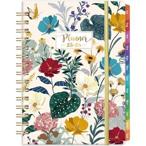 2025-2026 Planner, July 2025 - June 2026, Academic Planner 2025-2026, 6.4" x 8.5", 2025-2026 Planner Weekly and Monthly, Hardcover, 12 Monthly Tabs, Thick Paper