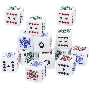 مجموعة Dice Dice Met -Alasum Poker - Dice Dice Dice Dice Game Props Portable Dice Party Games Function Game Supplies Form