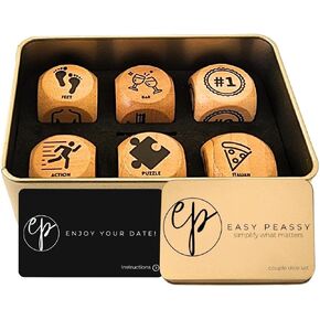6 PCS Date Night Dice Couple Set | Game Decision Dice Date Night Dinner Movie Dice Food Activities Decider Dice Dating Games Ideas Gift Her Him Couple Dice Set Anniversary Wedding Boyfriend Gifts