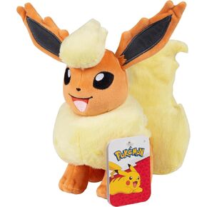 Pokémon 8" Flareon Plush - Officially Licensed - Eevee Evolution - Authentic Soft Stuffed Animal Toy Figure - Easter Basket Stuffer Gift for Kids, Boys, Girls - 2+