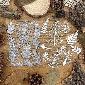 9pcs/Set Leaf Metal Die Cuts,Various Leaves Plant Flower Cutting Dies Cut Stencils for DIY Scrapbooking Album Decorative Embossing Paper Dies Card Making