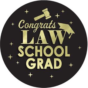 Law School Graduation Party Favor Stickers, Lawyer Graduation Decorations, Envelope Seals - 40 Count