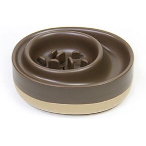 Chocolate-Shaped Pet Feeding Bowl – Slow Feeder, Anti-Choke, Dry & Wet Food Separation – Ergonomic Design for Small & Medium Dogs and Cats – Scent-Enhanced Feeding, Double-Layer Design & Food-Grade PP