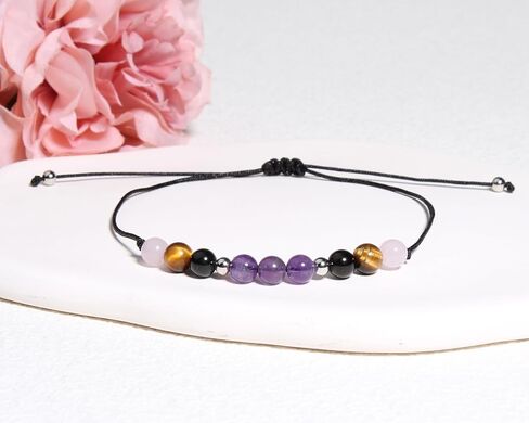 Triple Protection Bracelets Negative Energy Blocker, Black Tourmaline and Obsidian Bracelets for Women Men, Gifts for Him Her in Kuwait