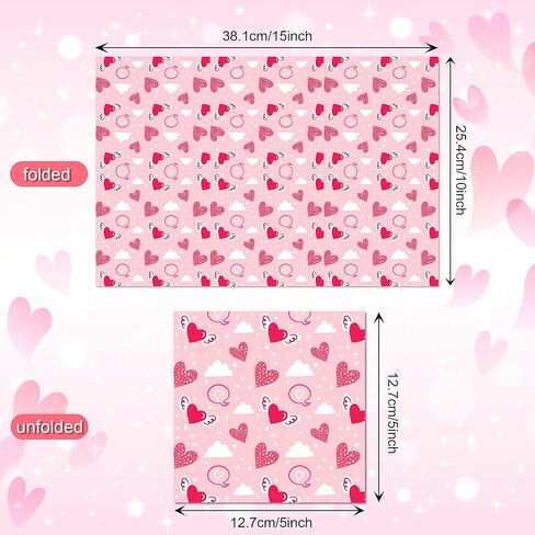 40pcs قلب مناديل عيد الحب مناديل عيد الحب مناديل يمكن التخلص منه مناديل فالنتينز المناديل المناديل in Kuwait