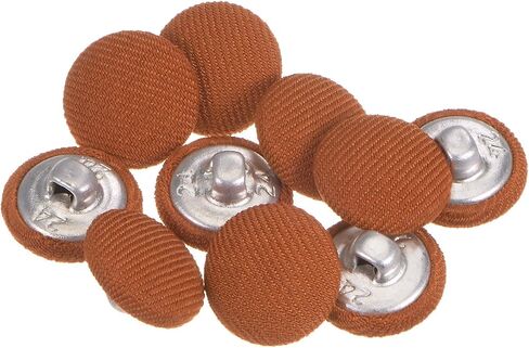 HARFINGTON 10pcs 40L Fabric Cloth Covered Button 25mm Metal Shank Round Sewing Buttons for Suits Dress Blouses, Red in Saudi Arabia