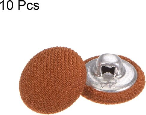 HARFINGTON 10pcs 40L Fabric Cloth Covered Button 25mm Metal Shank Round Sewing Buttons for Suits Dress Blouses, Red in Saudi Arabia