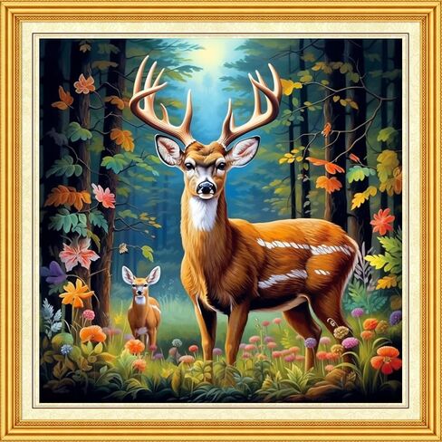 DMCVIVR Stamped Cross Stitch Kits for Beginners Adults Needlepoint Kits for Beginners Embroidery Kits for Adults Crossstitch Kit for Beginners 11CT-Skeleton Colorful Flower 16x20 inch in Saudi Arabia