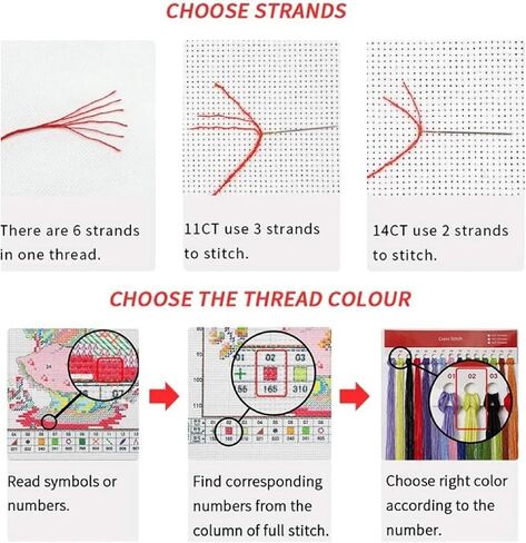 DMCVIVR Stamped Cross Stitch Kits for Beginners Adults Needlepoint Kits for Beginners Embroidery Kits for Adults Crossstitch Kit for Beginners 11CT-Skeleton Colorful Flower 16x20 inch in Saudi Arabia