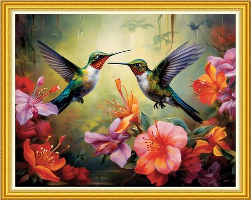 DMCVIVR Stamped Cross Stitch Kits for Beginners Adults Needlepoint Kits for Beginners Embroidery Kits for Adults Crossstitch Kit for Beginners 11CT-Skeleton Colorful Flower 16x20 inch in Saudi Arabia