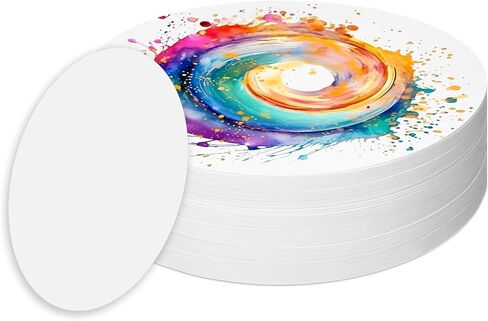 Fullhawl 120 Pcs White Cardstock Round Spin and Spiral Art Station Refill Paper 6.1 Inches Diameter Cardboard Circles for Crafts Circular Cardstock Cutouts for Paint Supply DIY Paper School Crafting in Kuwait
