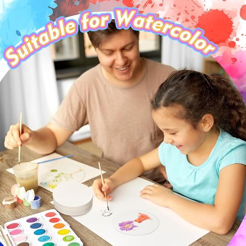 Fullhawl 120 Pcs White Cardstock Round Spin and Spiral Art Station Refill Paper 6.1 Inches Diameter Cardboard Circles for Crafts Circular Cardstock Cutouts for Paint Supply DIY Paper School Crafting in Kuwait