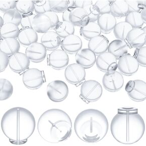 50 Pcs Comfort Impenetrable Soft Safety Backs, Secure Clear Rubber Earring Backs, TPE Material Backs for Earrings Posts (6.7mm)