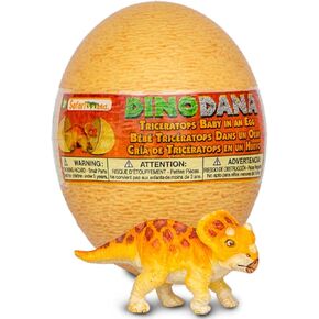 Safari Ltd. Dino Dana Baby Triceratops in Egg Figurine - 4.5" Dinosaur Egg - Educational Toy for Boys, Girls, and Kids Ages 3+