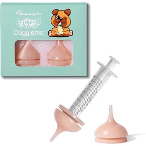 Silicone Feeding Nipple and Syringes for Small Breed Puppies, Small Animals