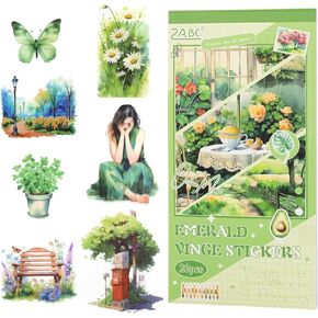 182pcs ملصق مجلة جمالية مسبقًا للبالغين ، و 20 ورقة كتاب ملصقات للاصطدام ، وملصقات Junk Journal Supplies لمخطط Cottagecore Project Diy Craft Project