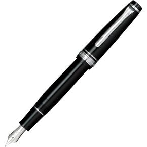 Sailor 11-1222-220 Fountain Pen, Professional Gear, Slim, Silver, Black, Fine Point