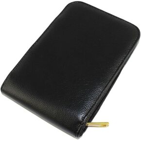 Gullor Fountain Pen Case for 12 Pens Leather Brown with Golden Zipper