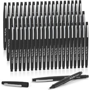 Lelix Felt Tip Pens, 15 Blue Pens, 0.7mm Medium Point Felt Pens, Felt Tip Markers Pens for Journaling, Writing, Note Taking, Planner, Perfect for Art Office and School Supplies