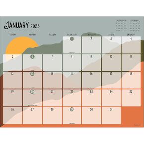 TF Publishing 2025 Landscapes Carge Desk Pad Monthly Blotter Salendar - 12 شهرًا تقويم سطح المكتب - لمكتب المكتب أو الجدار - صفحات المسيل للدموع مع شبكات شهرية كبيرة - أفقي - 22 "× 17"