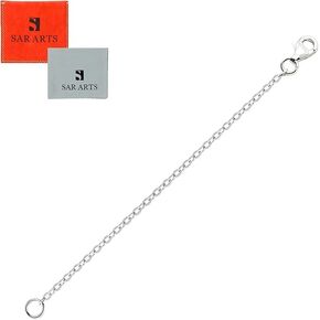 925 Sterling Silver or 14k Gold Plated Necklace Extender Chain, 1'' 2 '' 3'' inches Set or 4'' and 6'' inches Extenders Chain for Women, Anklets, Bracelet Extensions Gift for Her