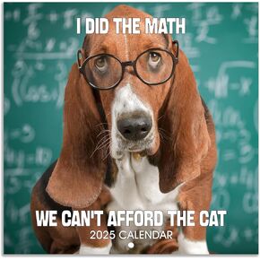 2025 Wall Calendar - Funny Dogs Wall Calendar 2025, 12" x 24" (Open), Jan 2025 - Dec 2025, 12-Month Calendar, Dog Calendar, Unruled Blocks, Thick Paper, Hanging Hole, Holidays