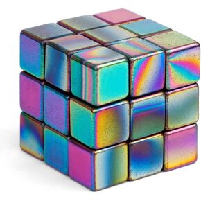 27 PCS Magnet Rainbow Cube Rock Stone Fidget Toys for Adults, Magnet for Whiteboard Office Map Kitchen, Replacement Magnet with Fiber Case for Ferrite Putty, Magnetic Chess Game