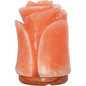 Spantik Beautiful Flower Shape Himalayan Salt Lamp | Authentic and Hand Carved Himalayan Salt | Sourced from Pakistan