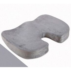 JUWENIN,Coccyx Orthopedic Comfy Pro Memory Foam Seat Cushion for for Home Office Desk Chairs, Auto Seats, Sports Stadium Seats (Grey)