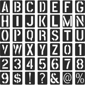 Letter Stencils 42 pcs Stencils Letters and Numbers for Spray Painting, Letters Stencil Symbol Numbers Craft Stencil, Reusable Spray Templates for Painting on Walls
