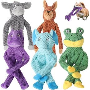 Dog Squeak Toys for Small, Medium & Large Dogs, Tough Chew Toy for Teething & Chewing, Durable Interactive Puppy Gifts, 5-Pack