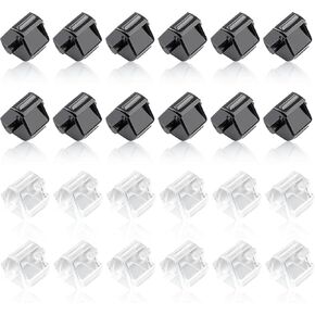 24 PCS Tape Dispenser Core - متوفر باللون الأسود والشفاف ، جوهر استبدال الأشرطة البلاستيكية ABS لإدراج لفة لفة الأشرطة الشفافة ، والأجزاء المثالية للمكتب والمنزل والمستلزمات المدرسية