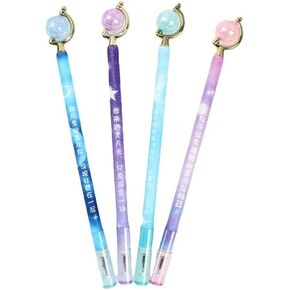 1PC RandomColor Starry Sky Planet Gel Pen,Ball Pen Starry Sky Planet Ball Rotate Gel Pen 0.5mm Black Signature Pen Student Study Stationery School Office Supplies,Writing and Correction Supplies