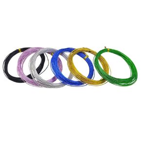 6 Rolls Aluminium Wire,Bendy Craft Wire,Flexible Modelling Wire for Jewellry Making, DIY Sculptures, Embellishments, Modelling Making and Crafts Wires (Diameter-1.5mm, Multicolor, 6)