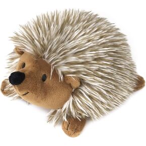 Pawaboo Plush Dog Toy, [2PACK] Non-Toxic Super Soft Faux-Fur Hedgehog Dog Toy Stuffed Biting Training Playing Toys for Dog Puppy, Brown