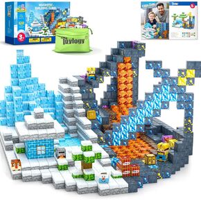 120PCS Magnetic Blocks-Build Mine Magnet World Frozen & Sword Toys Set, Building Blocks Kids Toys STEM Sensory Toys for Ages 3-4 5-7 8-13, Gifts for 3 4 5 6 7 8 Year Old Boys Girls