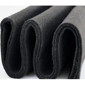 Black Felt Fabric 18" X 36" /1.6mm Thick Soft Craft Felt Sheet by The Yard for DIY Projects Decorations
