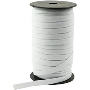 Cutex Knitted Elastic 3/16" Width X 200 Yards Black/White for Waistband Underwear (White)