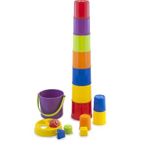 Miniland Educational - Giantte Stacking Cups Game Set for Kids, Assorted, (97211)