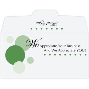 BankSupplies Drive-Up Money Envelopes | 7" W x 3 5/8" H | We Appreciate You Print | White | Latex Seal | for Cash, Coins, & Currency | Durable Material | Pack of 500 | Small Envelopes for Money