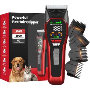 Cordless Electric Hair Clippers for Large Pets,Two-Speed Quiet Strong Motor Dog Grooming Kits with Wide Stainless Steel Blade for Thick Coats Dogs,LGL 066R