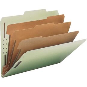 01058 Classification Folder, 3-Inch Exp, Letter, 3-Div, 10/BX, GYGN