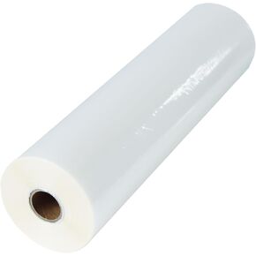 12.5 in x 656 ft Glossy Thermal Laminating Film, 1" Poly-in Core BOPP Thermal Film for Hot Roll Laminating Machine 28 mic Thickness