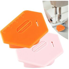Zkptops 2Pcs Magnetic Seam Guide for Sewing Machine Strong Magnetic Sewing Positioning Tool Polygonal Hemmer Guide with Scale Seam Guide Ruler Accessories Sewing Supplies for Quilting Beginners