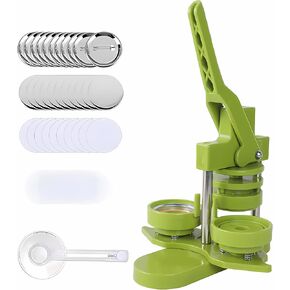 صانع زر DIY عام 58 مم - التثبيت المجاني ، أجزاء 100 زر ، نمط حديث ، غير قابل للطي ، مناسب للأطفال والكبار