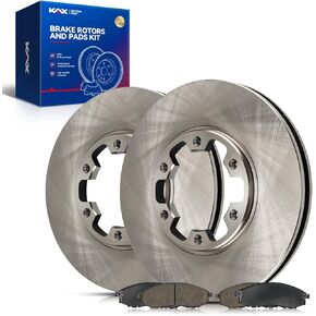 KAX Front Brake Kit, OE Brake Rotors and Ceramic Brake Pads | Fits Xterra 2000-2004, Frontier 2003-2004 3.3L, Automotive Replacement Brake Kit