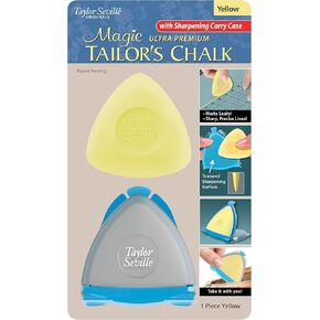 Taylor Seville Ultra Premium Tailors Chalk with Sharpening Carry Case - YELLOW