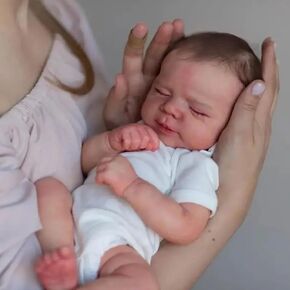 CHAREX Realistic Reborn Baby Dolls Boy - 18 Inch Newborn Sleeping Baby Dolls, Lifelike Reborn Baby Dolls with Weighted Soft Cloth Body Birthday Gift Toy for Age 3+