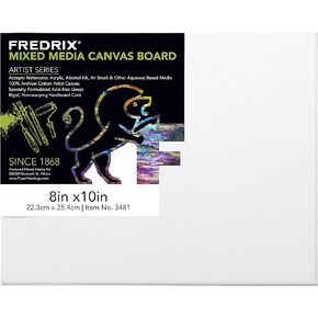 Fredrix Artist Series Archival Board, 8" x 10", Mixed Media Canvas Panel