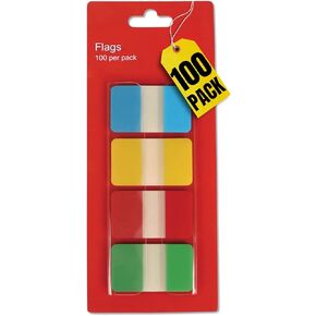 1InTheOffice Page Tabs, Page Markers, Index Tabs, Page Markers Sticky Tabs, Assorted Colors, 100 Pack
